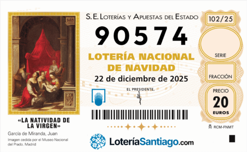 décimo 90574 de lotería de navidad 2025