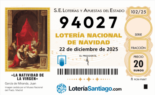 décimo 94027 de lotería de navidad 2025